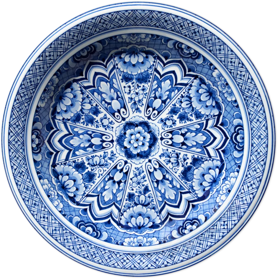 Carpet Delft Blue Plate